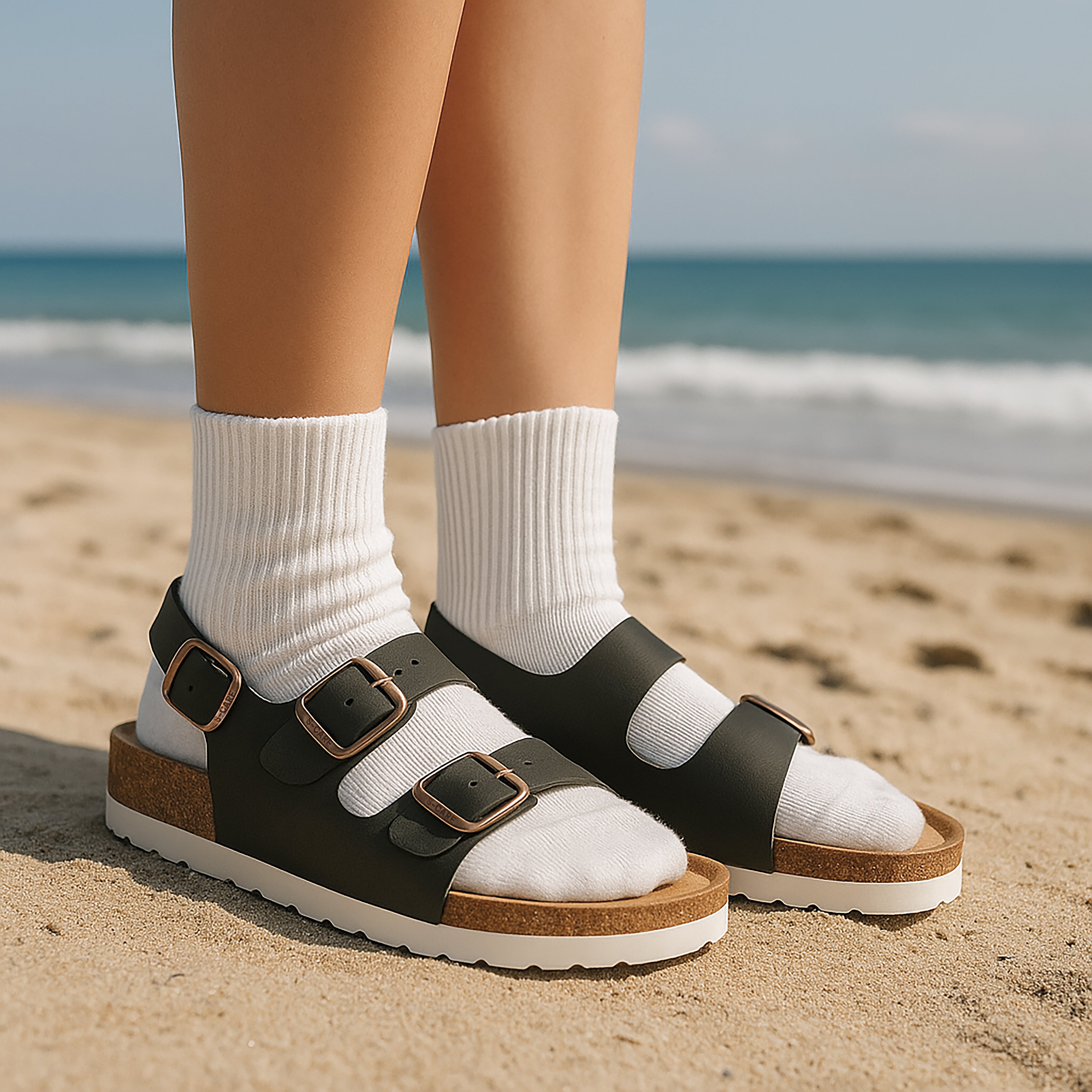 Bali Army Green Sandals – Supportive, Water-Resistant Comfort Sandals