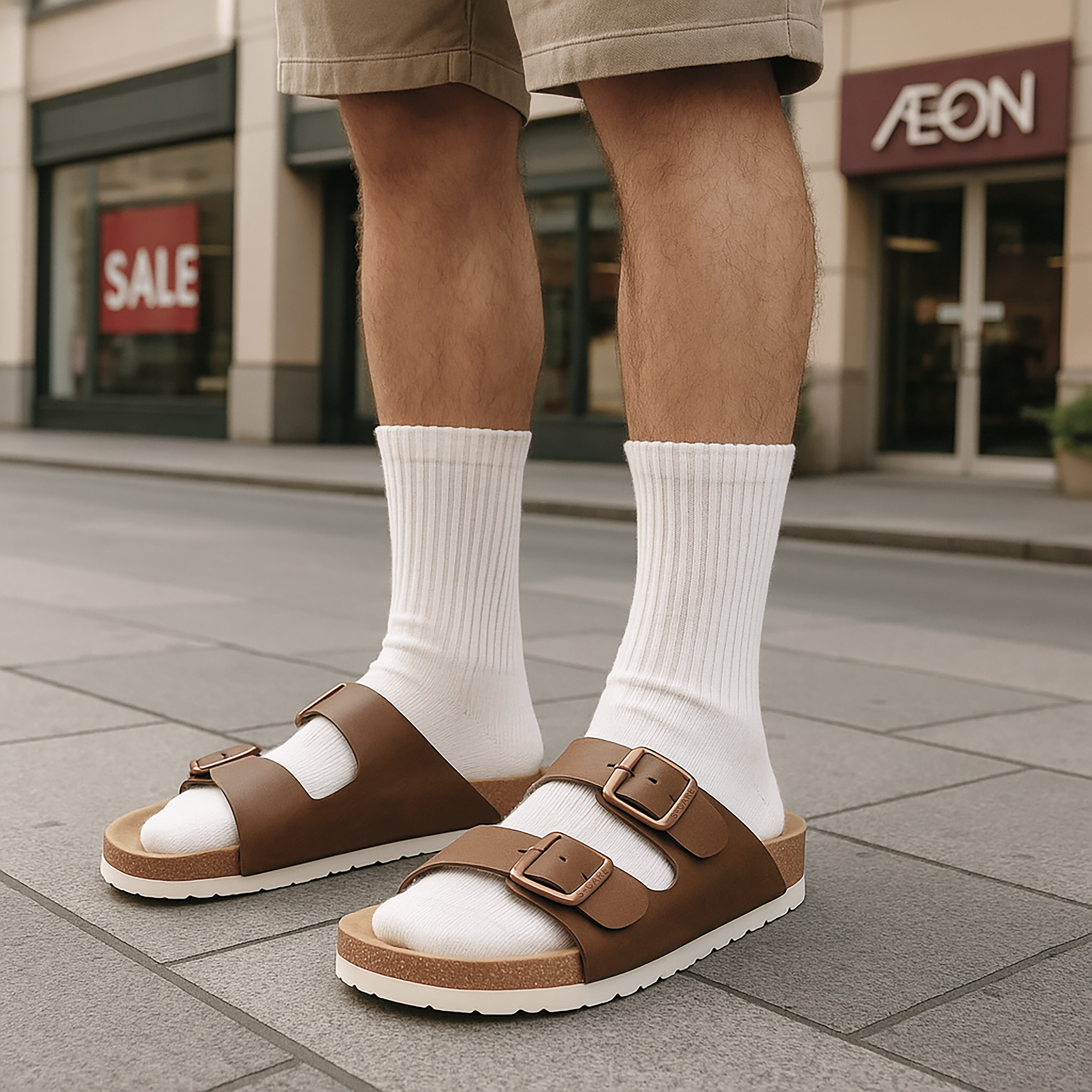 Doha Brown Sandals – Supportive, Water-Resistant Comfort Sandals