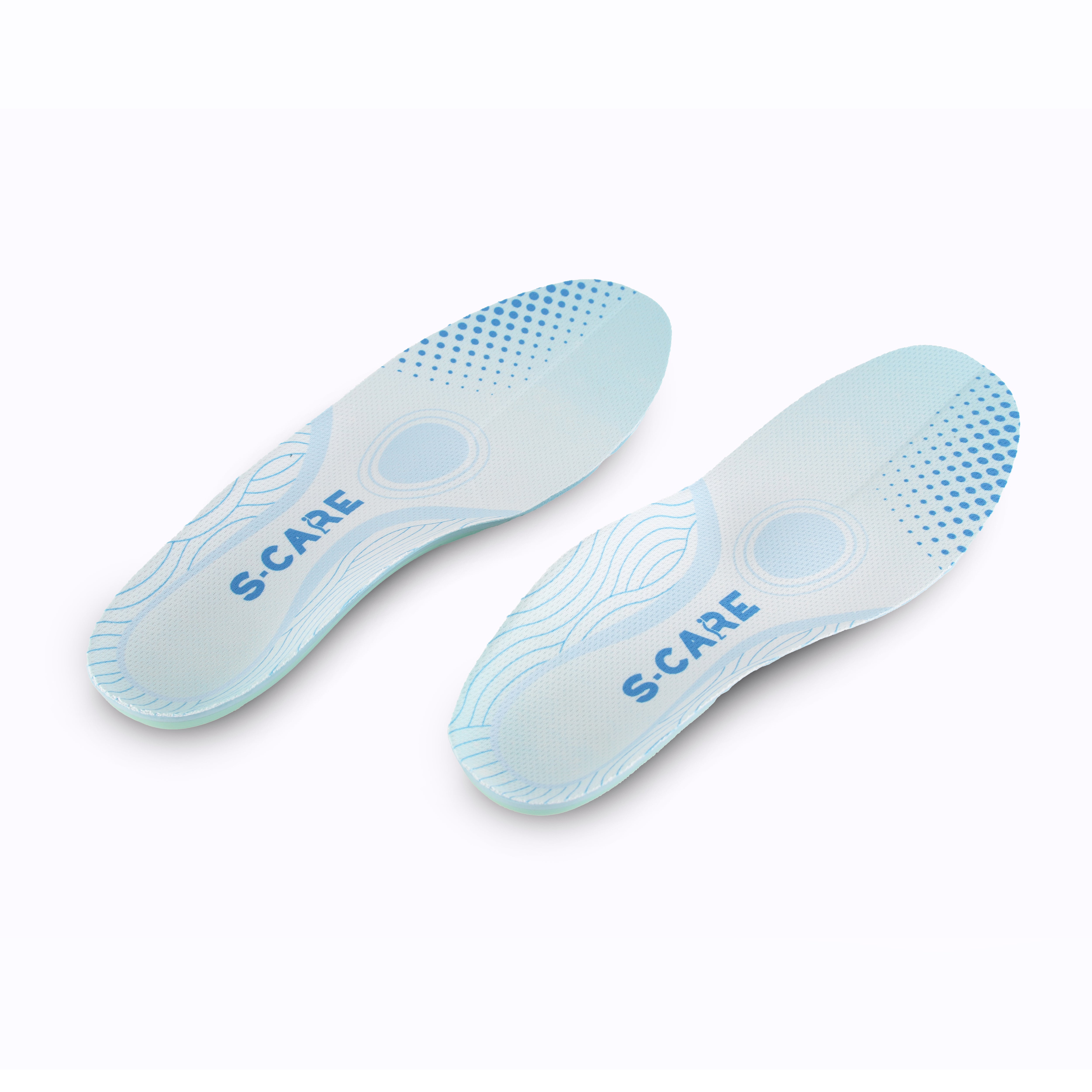 Above view of S-CARE Medina Insoles sleeping upright.